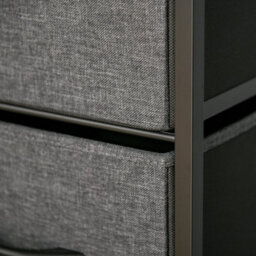 Wyld Haus Lolula 4-Drawer Black Storage Chest With Open Shelves - Slim Tall Unit 58W X 29D X 103H Cm - thumbnail 9