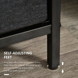 Wyld Haus Lolula 4-Drawer Black Storage Chest With Open Shelves - Slim Tall Unit 58W X 29D X 103H Cm - thumbnail 8