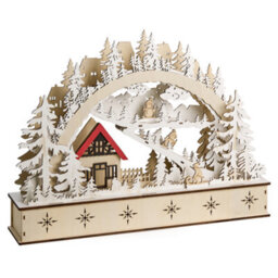 Beliani Christmas Decoration Led Goksjo 33 Cm Light Brown - thumbnail 4