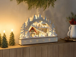 Beliani Christmas Decoration Led Goksjo 33 Cm Light Brown - thumbnail 2