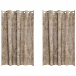 Berkfield Curtain With Curtains 2 Pcs Champagne 175 X 140 Cm Velvet - thumbnail 2