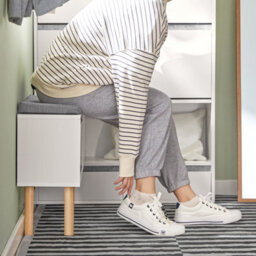 Sobuy Fsr134-W, Shoe Cabinet Shoe Rack Cupboard Organizer With Storage Bench,white,w124Xd24Xh114.5 - thumbnail 4