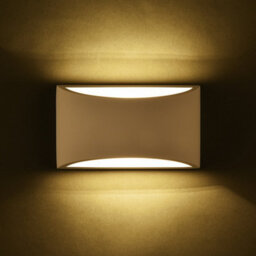 Harper Living White Art Deco Large Plaster Indoor Wall Light (30 X 14 X 10Cm) - thumbnail 5