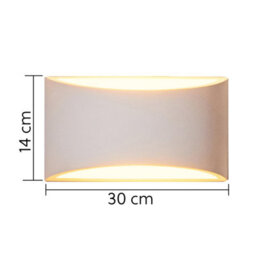 Harper Living White Art Deco Large Plaster Indoor Wall Light (30 X 14 X 10Cm) - thumbnail 9