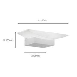 Eglo Metrass Led Plastic/aluminium White Uplighter Wall Light - thumbnail 3