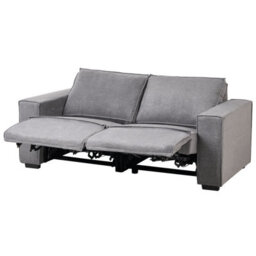 Beliani Electric Recliner Sofa 2 Seater Nukari Fabric Grey - thumbnail 6