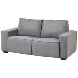 Beliani Electric Recliner Sofa 2 Seater Nukari Fabric Grey - thumbnail 5