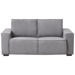 Beliani Electric Recliner Sofa 2 Seater Nukari Fabric Grey - thumbnail 4
