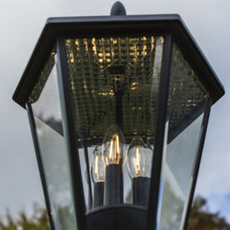 CGC Lighting Cgc Black Victorian Style Led Solar Lantern Large Lampost Light - thumbnail 8