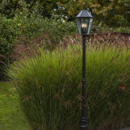 CGC Lighting Cgc Black Victorian Style Led Solar Lantern Large Lampost Light - thumbnail 7