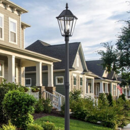 CGC Lighting Cgc Black Victorian Style Led Solar Lantern Large Lampost Light - thumbnail 6