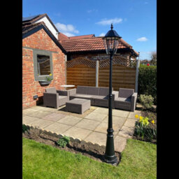 CGC Lighting Cgc Black Victorian Style Led Solar Lantern Large Lampost Light - thumbnail 1