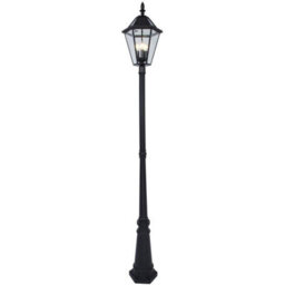 CGC Lighting Cgc Black Victorian Style Led Solar Lantern Large Lampost Light - thumbnail 2