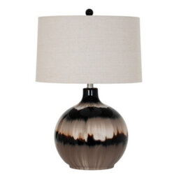 Four Candle Sepia Shadows Table Lamp With Linen Shade - thumbnail 3