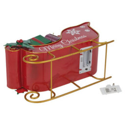 Urbn-Living Urbnliving 27Cm Width Merry Christmas Metal Santa Sleigh Ornament Presents Gift Led Decoration Display - thumbnail 7