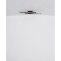 Luminosa Lighting Luminosa Dakari 80X60Cm Integrated Led Semi Flush Ceiling Light Matt Black 3X Led 3000K - thumbnail 6