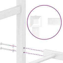 Berkfield Metal Bed Frame Without Mattress With Headboard White 120X190Cm - thumbnail 9