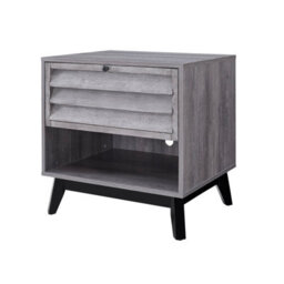 Dorel Home Vaughn Accent Side Table With Flip Down Door In Grey Oak - thumbnail 8