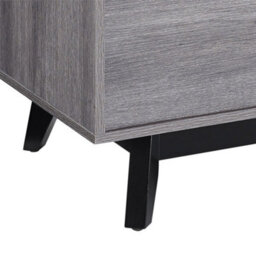 Dorel Home Vaughn Accent Side Table With Flip Down Door In Grey Oak - thumbnail 4