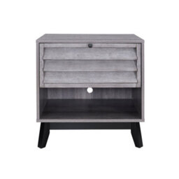 Dorel Home Vaughn Accent Side Table With Flip Down Door In Grey Oak - thumbnail 7
