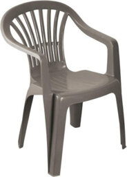 Simpa Solana Taupe Plastic Garden Chairs - Set Of 4 - thumbnail 2
