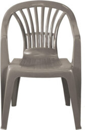 Simpa Solana Taupe Plastic Garden Chairs - Set Of 4 - thumbnail 3