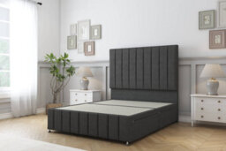 "Comfort Sara Graphite Dumfries Divan Bed Set 4 Drawers - 26"" Strutted & 12"" Footboard 4'6 Double" - thumbnail 3