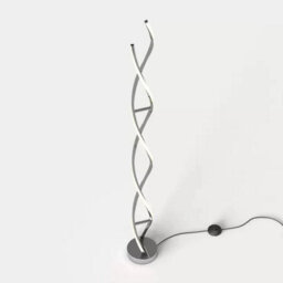 Artika Chrome Swirl Led Floor Lamp 1750 Lumens Modern Dimmable Standing Light - thumbnail 6