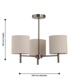 First Choice Lighting Set Of 2 Brea - Antique Brass Light Fittings With Natural Linen Shades - thumbnail 6