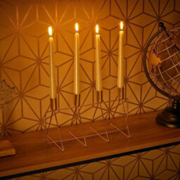 Urbn-Living 4 Four Tapered Candles - Candle Holder - thumbnail 4
