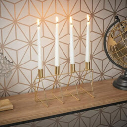 Urbn-Living 4 Four Tapered Candles - Candle Holder - thumbnail 3