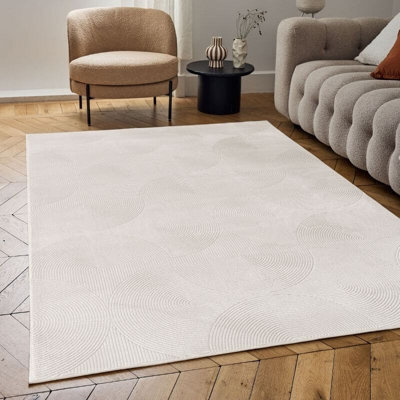 The Rugs Carmel Cream Geometric Area Rug And Runner Non Shedding, Stain Resistant, Soft - image 1