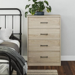 Dorel Brez Build Pearce 4 Drawer Dresser Light Oak Look - thumbnail 2
