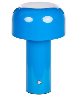 Wyld And Coco Blue Iron Wireless Table Lamp With Touch Dimmer And 3 Colour Temperatures, Gloss Finish, Compact 12 X 12 X 21 Cm - image 1