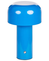 Wyld And Coco Blue Iron Wireless Table Lamp With Touch Dimmer And 3 Colour Temperatures, Gloss Finish, Compact 12 X 12 X 21 Cm - thumbnail 1