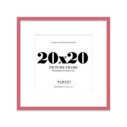 "20X20"" Pink Picture Frame - 20X20"" Square Frame With 17X17"" Mount For 20X20""/17X17"" Pictures Luxurious Style Room Decor, 1 Pack" - thumbnail 1