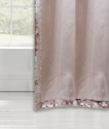 Catherine Lansfield Crushed Velvet 90X90 Inch Lined Eyelet Curtains Two Panels Blush Pink - thumbnail 4