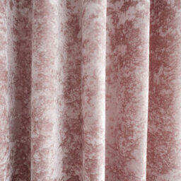 Catherine Lansfield Crushed Velvet 90X90 Inch Lined Eyelet Curtains Two Panels Blush Pink - thumbnail 3