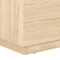Furniture To Go Dice Square And Rectangular Coffee Table Set Of 2 In Travertine Rough Paper Effect - thumbnail 7