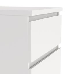 Tvilum Esla Matt White No Effect 5 Drawer Tall Chest (H)1113mm (W)404mm (D)500mm - thumbnail 6