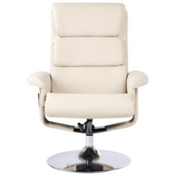 Beliani Massage Chair Legend With Footstool Faux Leather Light Beige - thumbnail 6