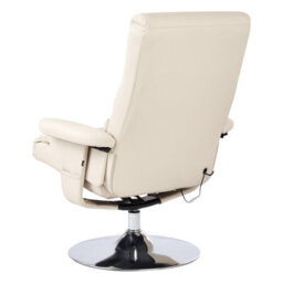 Beliani Massage Chair Legend With Footstool Faux Leather Light Beige - thumbnail 7