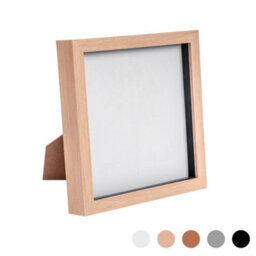 "Nicola Spring 8 X 8"" Photo Frame - Light Wood - 3D Photo Frame Picture Frame Box Portrait Display Case (22.5 X 22.5Cm)" - thumbnail 1
