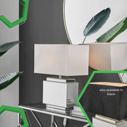 Furniturebox Saanvi Contemporary Mirrored Glass Table Lamp With Wide White Light Shade Including A Rated Energy Efficient Led Bulb - thumbnail 7