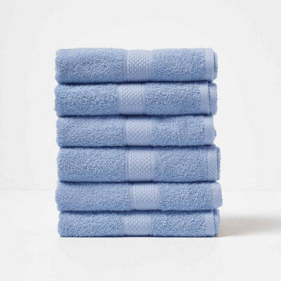 Homescapes Turkish Cotton Light Blue Hand Towel - image 1