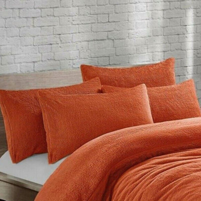 Homes & Linen Teddy Fleece Warm And Cosy Plush Fluffy Cuddly Thermal Pair Pillow Case