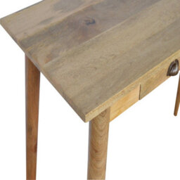 Artisan Furniture Solid Wood 2 Drawer Nordic Writing Desk, Beige - thumbnail 5