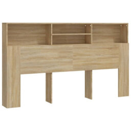 Vidaxl Headboard Cabinet Sonoma Oak 180X19X103.5 Cm Headboard Cabinets - thumbnail 2