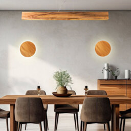 Luminosa Lighting Elstead Clean Flush Wall Lamp Teak - thumbnail 2