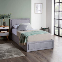 Home Treats Single Grey Ottoman Storage Bed Frame Gas Lifting With Deluxe Sprung Single Mattress - thumbnail 2